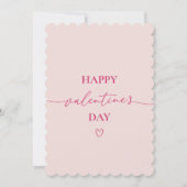 Soft Pink Script Valentijnsdag Kaart (Voorkant)
