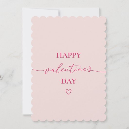 Soft Pink Script Valentijnsdag Kaart (Voorkant)