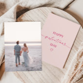 Soft Pink Script Valentijnsdag Kaart