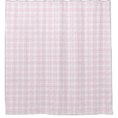 Soft Pink Shower Curtain Chic Tartan Bathroom Douchegordijn (Voorkant)
