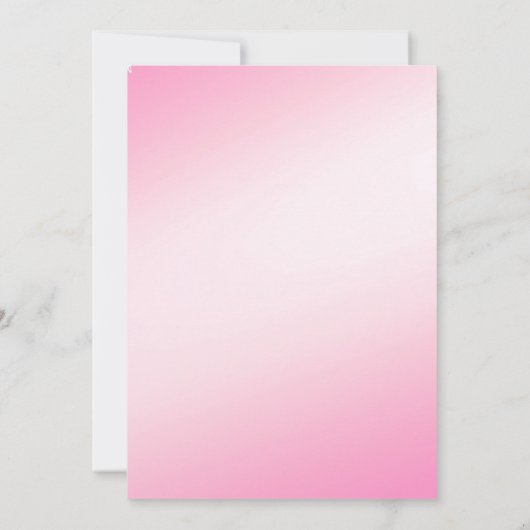 Soft Pink Snowflakes Weddenschap 2 Kaart (Achterkant)