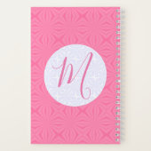 Soft Pink Squiggly Squares Personalized Initial Notitieboek (Achterkant)