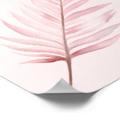 Soft Pink Stork Butterflies Welkom Baby shower Poster (Hoek)