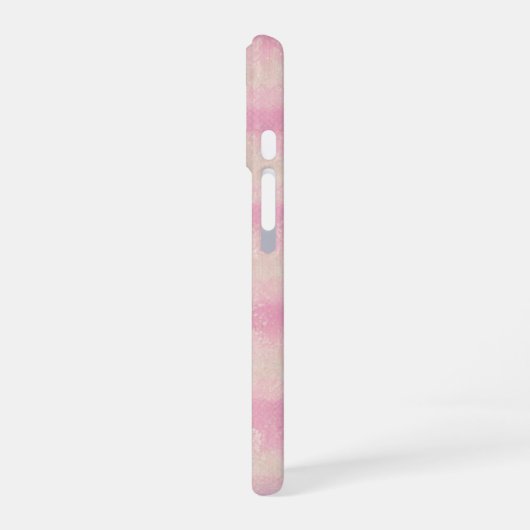 Soft Pink Stripe Phone Case iPhone 16 Hoesje (Linkerkant)