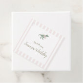 Soft Pink T Rex Tutu Girl Bedankjes Labels (In situ)