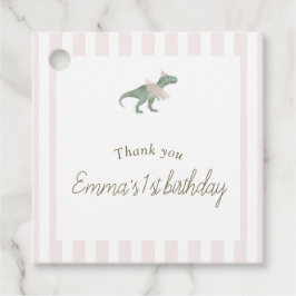 Soft Pink T Rex Tutu Girl Bedankjes Labels