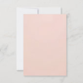 Soft Pink Teddy Bear Birthday Invitation RSVP Kaartje (Achterkant)