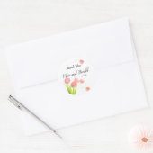 Soft Pink Tulips Ronde Sticker (Envelop)
