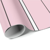 Soft Pink Vertical Stripe Pattern Minimal Cadeaupapier (Rol Hoek)