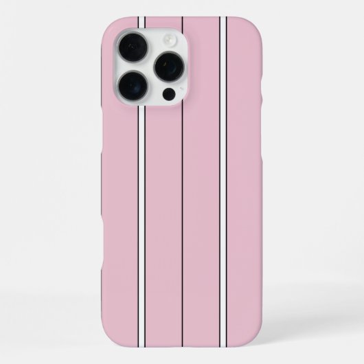 Soft Pink Vertical Stripe Pattern Minimal iPhone Hoesje (Achterkant)