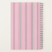 Soft Pink Vertical Stripe Pattern Minimal Notitieboek (Achterkant)