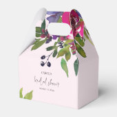 Soft Pink Watercolor Floral Favor Box Bedankdoosjes (Voorkant Zijde)