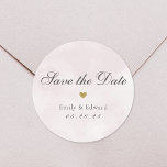 Soft Pink Waterverf Wedding Save the Date Ronde Sticker<br><div class="desc">Op maat ontworpen bruiloft opslaan van de datum envelop zegel stickers met een romantisch zacht roze waterverf ontwerp met persoonlijke naam en datum.</div>