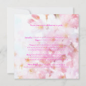 Soft Pink & White Flowers Party Kaart (Achterkant)