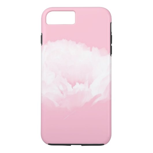 Soft Pink White Peony Floral iPhone Case 2 (Achterkant)