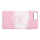 Soft Pink White Peony Floral iPhone Case 2 (Achterkant (Horizontaal))