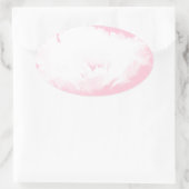 Soft Pink White Peony - Floral Ovale Sticker (Tas)