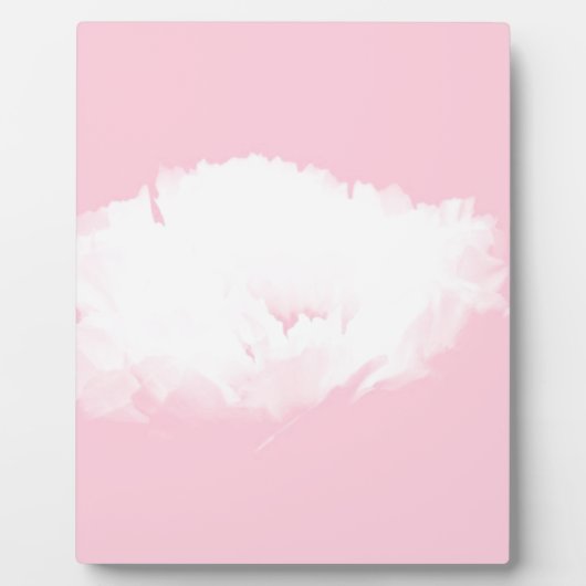 Soft Pink White Peony Floral Plaque Fotoplaat (Voorkant)