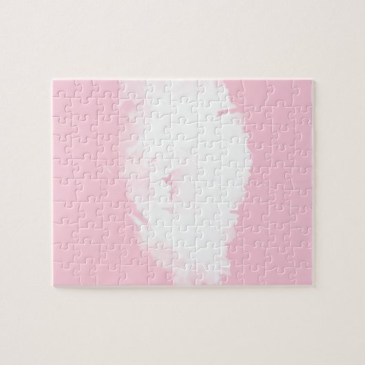 Soft Pink White Peony Floral Puzzle Legpuzzel (Horizontaal)