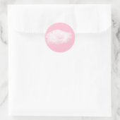 Soft Pink White Peony - Floral Ronde Sticker (Tas)