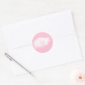 Soft Pink White Peony - Floral Ronde Sticker (Envelop)