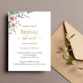 Soft Pink Wilde Bloemen Greenery Gold Vrijgezellen Kaart