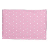 Soft Pink with White Dots Standard Size Kussensloop (Achterkant-Links)
