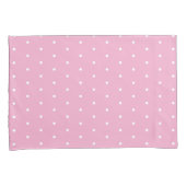 Soft Pink with White Dots Standard Size Kussensloop (Voorkant-Rechts)