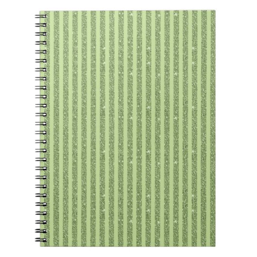 Soft Pistachio Glitter Style Minimal Pattern Notitieboek (Voorkant)