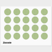 Soft Pistachio Glitter Style Minimal Pattern Ronde Sticker (Vel)