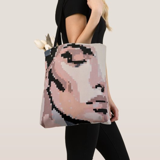 Soft Pixel Portrait in Pale Tone Tote Bag (Dichtbij)