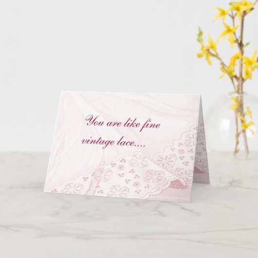 Soft PK Lace Any Ocassion-customize Kaart (Gele Bloem)