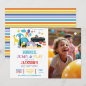 Soft Play Bounce Jump Verjaardagsfeestuitnodiging Kaart (Voorkant / Achterkant)