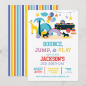 Soft Play Bounce Jump Verjaardagsfeestuitnodiging Kaart (Voorkant / Achterkant)