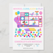 Soft Play Oerwoud Gym Verjaardagsfeestuitnodiging Kaart (Voorkant)
