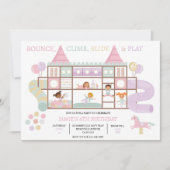 Soft Play Oerwoud Gym Verjaardagsfeestuitnodiging Kaart (Voorkant)