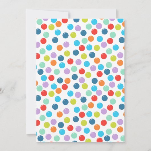 Soft Play Verjaardagsfeestuitnodiging Kaart (Achterkant)