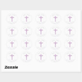 'Soft Plum Abstract Waterverf Cross' labels (Vel)