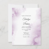 Soft Plum Mauve Waterverf Abstract Kaart (Voorkant)