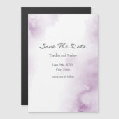 Soft Plum Mauve Waterverf Abstract Lijst Bewaar de Magnetische Uitnodiging (Voorkant / Achterkant)