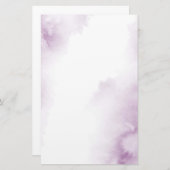 Soft Plum Mauve Waterverf Abstract Lijst Briefpapier (Voorkant / Achterkant)