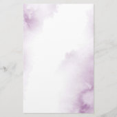 Soft Plum Mauve Waterverf Abstract Lijst Briefpapier (Voorkant)