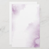 Soft Plum Mauve Waterverf Abstract Lijst Briefpapier (Voorkant / Achterkant)