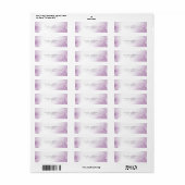 Soft Plum Mauve Waterverf Abstract Lijst Etiket (Full Sheet)