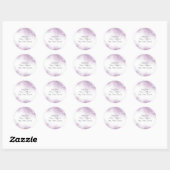 "Soft Plum Mauve Waterverf Abstract Lijst" Etikett Ronde Sticker (Vel)