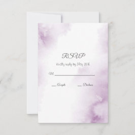 Soft Plum Mauve Waterverf Abstract Lijst RSVP Kaartje