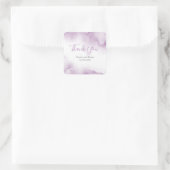 Soft Plum Mauve Waterverf Abstract Lijst Vierkante Sticker (Tas)