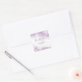 Soft Plum Mauve Waterverf Abstract Lijst Vierkante Sticker (Envelop)