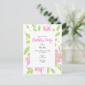 Soft Plum Pink Floral Bouquet Kaart (Staand voorkant)