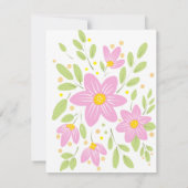 Soft Plum Pink Floral Bouquet Kaart (Achterkant)